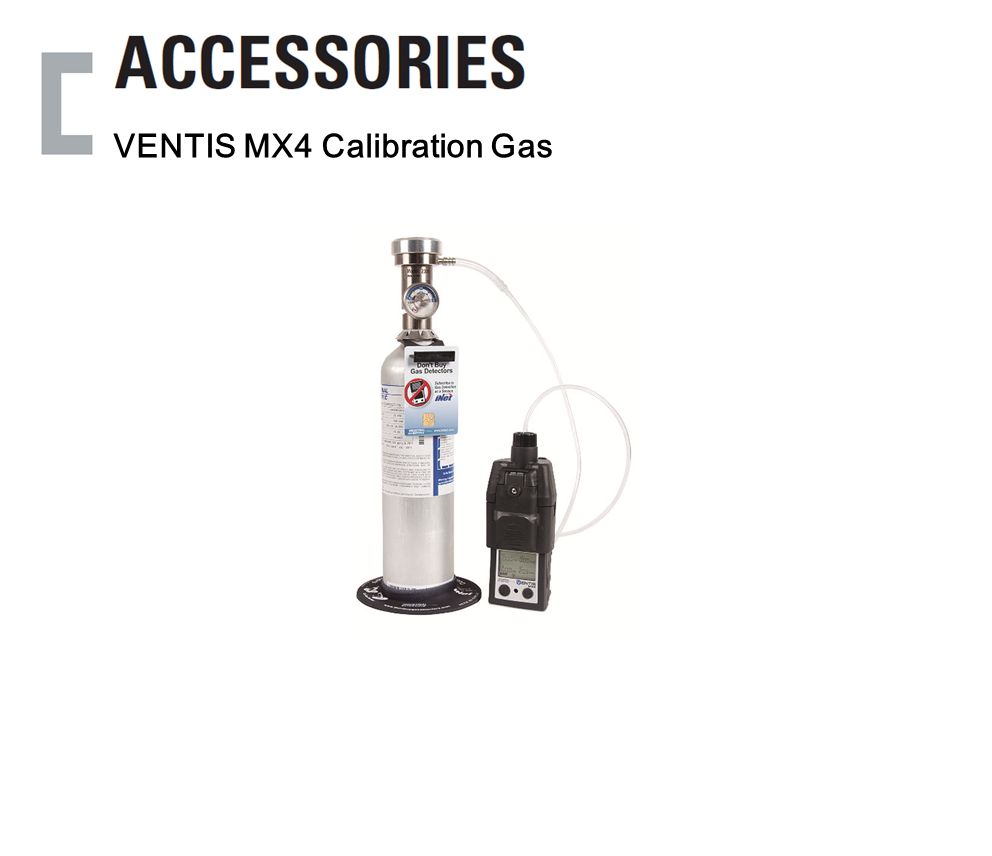 VENTIS MX4 Calibration Gas, Portable Gas Detector Accessories