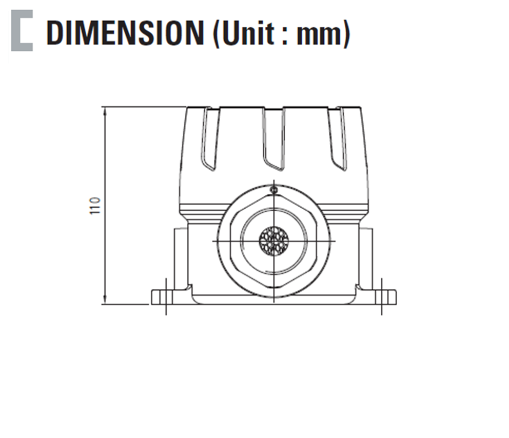 Explosion Proof Type Diffusion VOC Gas Detector Dimension