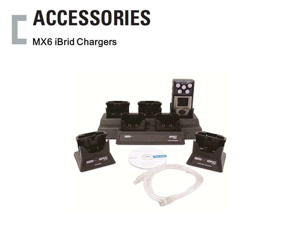 MX6 iBrid Chargers, Portable Gas Detector Accessories